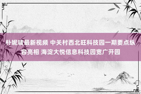 朴妮唛最新视频 中关村西北旺科技园一期要点纵容亮相 海淀大悦信息科技园宽广开园