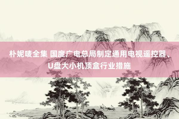 朴妮唛全集 国度广电总局制定通用电视遥控器、U盘大小机顶盒行业措施