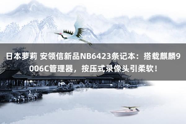 日本萝莉 安领信新品NB6423条记本：搭载麒麟9006C管理器，按压式录像头引柔软！