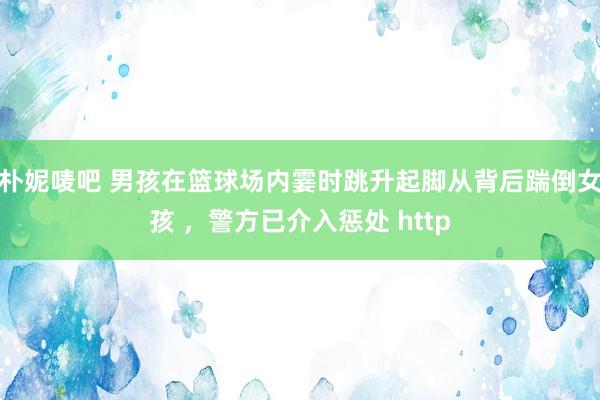 朴妮唛吧 男孩在篮球场内霎时跳升起脚从背后踹倒女孩 ，警方已介入惩处 http