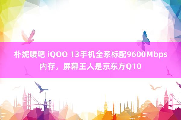 朴妮唛吧 iQOO 13手机全系标配9600Mbps内存，屏幕王人是京东方Q10