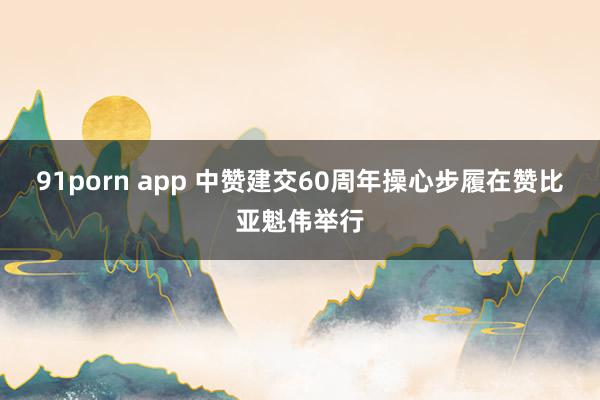 91porn app 中赞建交60周年操心步履在赞比亚魁伟举行