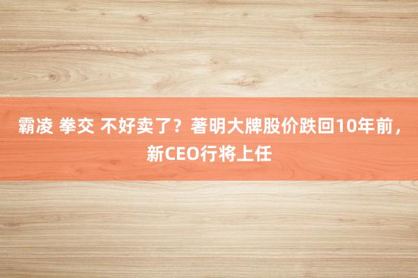 霸凌 拳交 不好卖了？著明大牌股价跌回10年前，新CEO行将上任