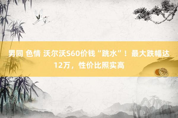 男同 色情 沃尔沃S60价钱“跳水”！最大跌幅达12万，性价比照实高