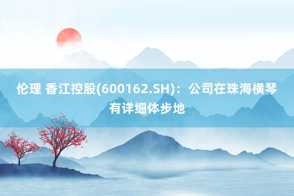 伦理 香江控股(600162.SH)：公司在珠海横琴有详细体步地