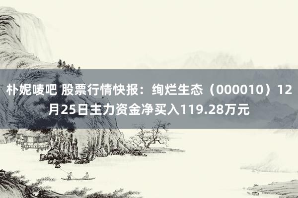 朴妮唛吧 股票行情快报：绚烂生态（000010）12月25日主力资金净买入119.28万元