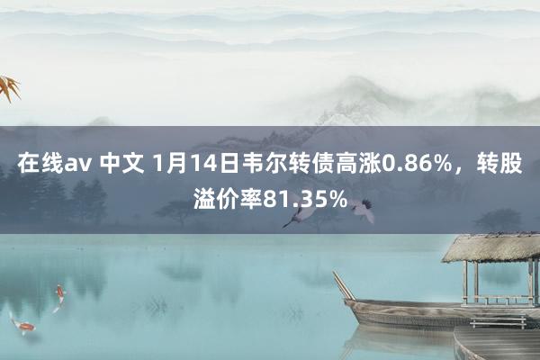 在线av 中文 1月14日韦尔转债高涨0.86%，转股溢价率81.35%