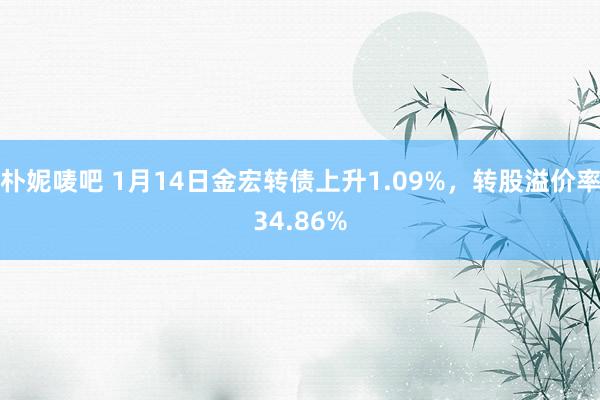 朴妮唛吧 1月14日金宏转债上升1.09%，转股溢价率34.86%