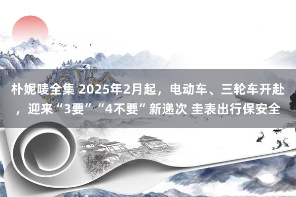 朴妮唛全集 2025年2月起，电动车、三轮车开赴，迎来“3要”“4不要”新递次 圭表出行保安全